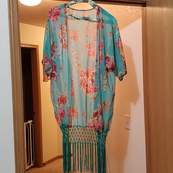 Other - Sheer floral swimsuit cover up